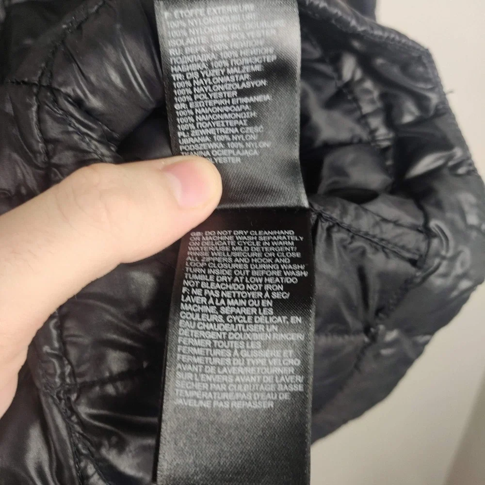 The North Face Thermoball Jacket Womens Small Black Quilted Puffer Full‎ Zip
